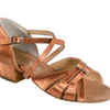 Dark Tan Satin Ballroom Shoe 2001 - Dark Tan Satin