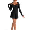 M30015L Long-sleeve shrug with Thumbholes Adult - Black