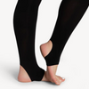 1961 Ultra Soft Self Knit Waistband Stirrup Tights Adult - BLK