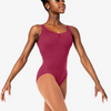 SL131 Tank with Pinch Front and Mesh Back Leotard Adult - Burgundy
