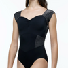 2792A Anniversary Pinch Front Cap Sleeve Adult Leotard - Black
