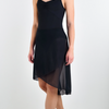 1011A High Low Wrap Skirt Adult - Black