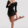 R4211 Jaye Mesh Pull On Adult Skirt - Black