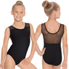 44586C Mesh Back Tank Leotard Youth - Black