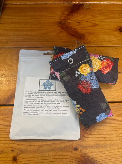 Dance shoe deodorizer bags for ballet and pointe shoes