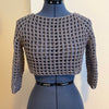 3/4 Sleeve Mesh Top - Medium Gray