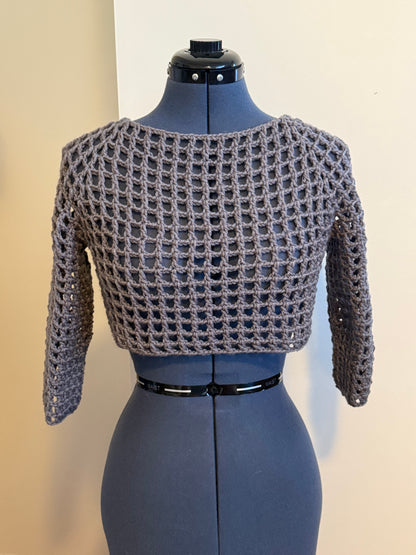 3/4 Sleeve Mesh Top
