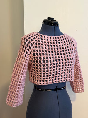 3/4 Sleeve Mesh Top