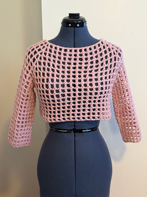 3/4 Sleeve Mesh Top