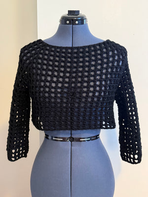 3/4 Sleeve Mesh Top