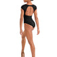 M20010LM Floral Embroidered Cap Sleeve Adult Leotard