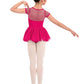 M20012C Floral Embroidered Cap Sleeve Tutu Leotard