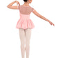 M20012C Floral Embroidered Cap Sleeve Tutu Leotard