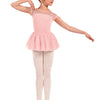 M20012C Floral Embroidered Cap Sleeve Tutu Leotard - Light Pink
