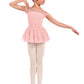 M20012C Floral Embroidered Cap Sleeve Tutu Leotard