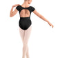 M20013C Floral Embroidered Cap Sleeve Youth Leotard