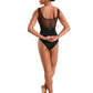 M50010LM Floral Mesh Back Tank Adult Leotard