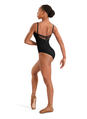 M70009C Floral Embroidered Cami Youth Leotard