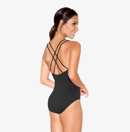 SL18 Cami Leotard with Empire Waist and Strappy Back Adult