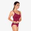 SL18 Cami Leotard with Empire Waist and Strappy Back Adult - Burgundy