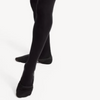 1916 Ultra Soft Self Knit Waistband Convertible Tights Adult - BLK