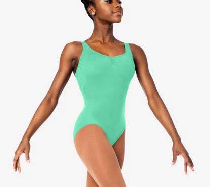 SL131 Tank with Pinch Front and Mesh Back Leotard Adult