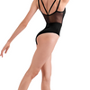 L70010  Double Strap Cami Adult Leotard - Black