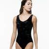 2785C Monte Carlo  Pinch Front Tank Youth Leotard - Black