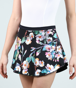 1017A Foil Blossom Pull- On High Low Adult Skirt