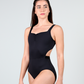 2853A Pinch Front Adult Tank Leotard with Cutouts