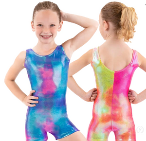 Iridescent Splash Tank Gymnastics Biketard 97503