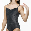 2788A Anniversary Pinch Front Cami Adult Leotard - Black
