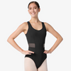 SL133 Enya Tank Leotard with Mesh Inserts Adult - Black