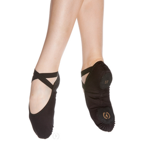A1004A Assemblé Black Canvas Ballet Shoe Adult