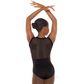 41794C Silhouette Mesh Wrap Front Tank Youth Leotard