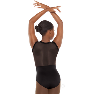 41794C Silhouette Mesh Wrap Front Tank Youth Leotard