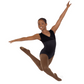 41794C Silhouette Mesh Wrap Front Tank Youth Leotard