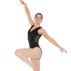 41794 Silhouette Mesh Wrap Front Tank Adult Leotard