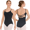44726 Microfiber Trestle Back Adult Leotard - Black