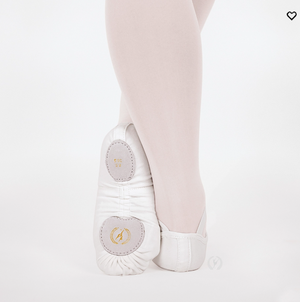 A1004A Assemblé White Canvas Ballet Shoe Adult