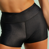 Hot Cross Ribbed Shorties - Black