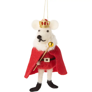 Felt Mouse King With Cape Ornament