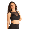 Sarah Mesh Front Top 24307A - Black