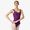 SL20 Tank Leotard with Mesh Straps Adult - Dark Purple