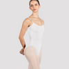 L4207 Double Scoop Seam Cami Adult Leotard - White