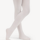 White tights worn by a person on a white background