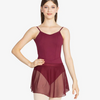 SL216 Wave Mesh Pull On Skirt Adult - Burgundy