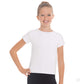 Microfiber Crew Neck Short Sleeve Dance Top Youth 44100c