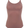 Low Back Camisole With Removable Padding - Dark Nude