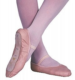 S0205L Pink Full Sole Leather Ballet Slipper Adult